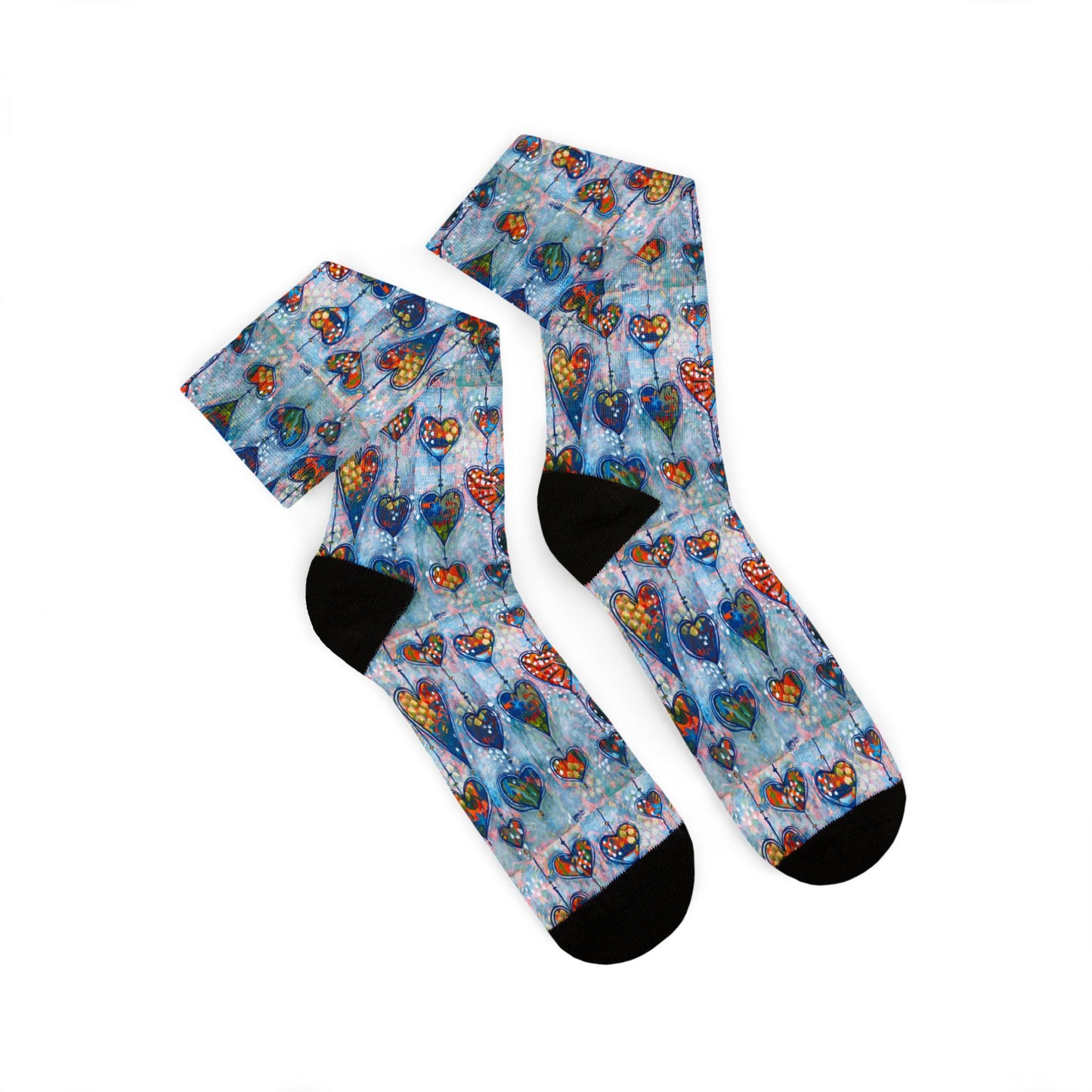 "Festival of Hearts" Unisex Socks