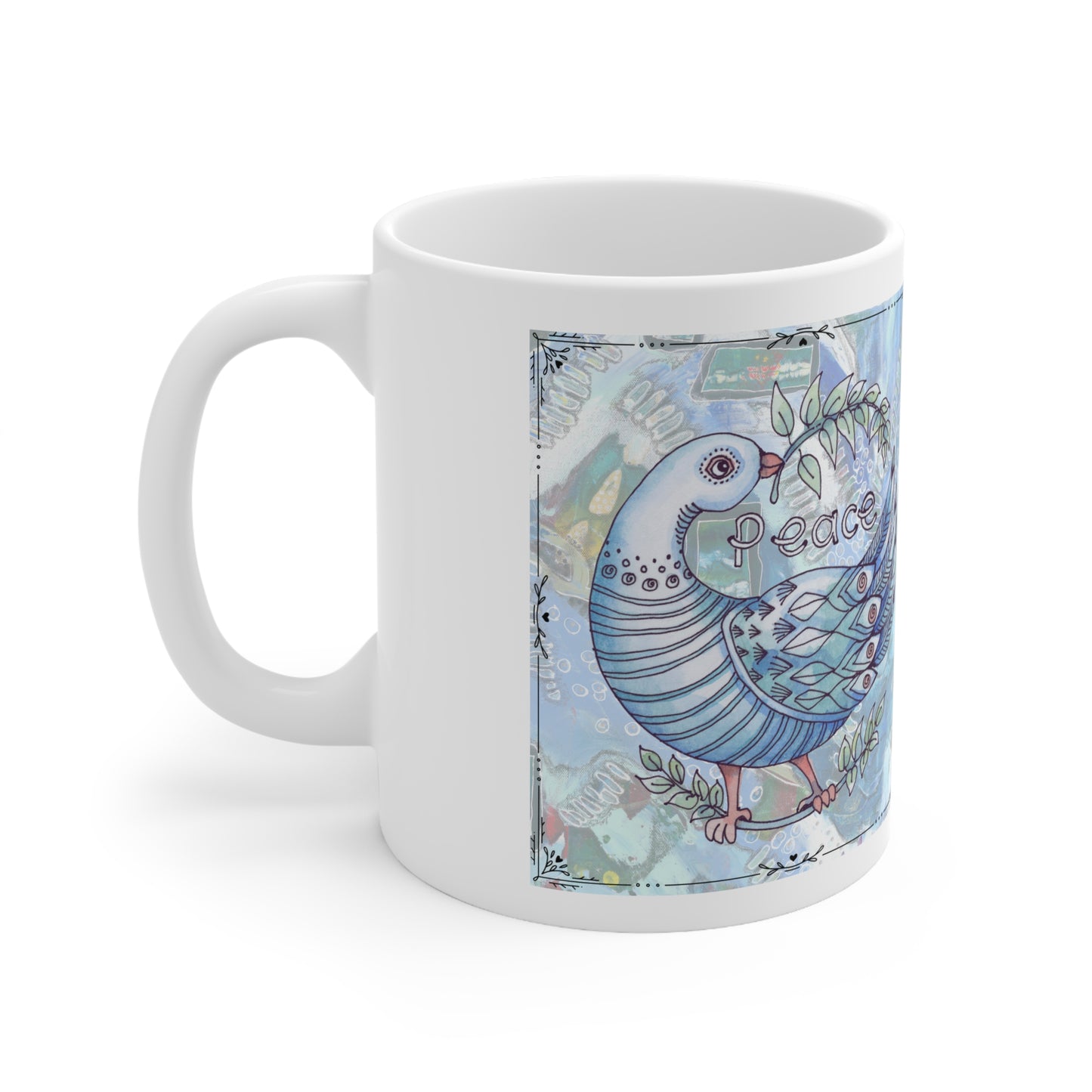 "Peace Dove" Artistic Ceramic Mug 11oz