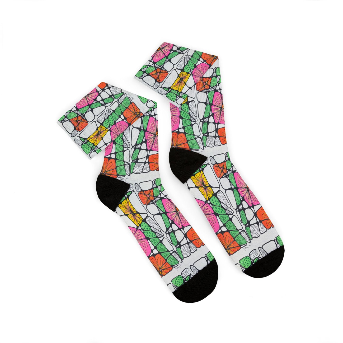 Zen Flowers ~ Summer,  Soft Unisex Socks
