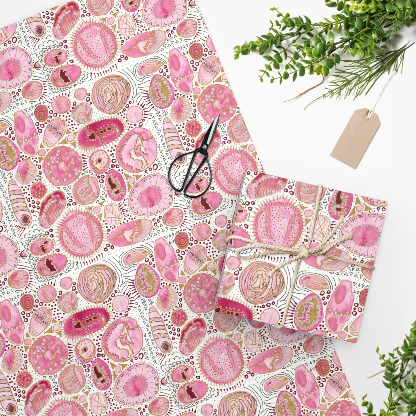 Wrapping Paper - "Pink Bliss Bubbles"
