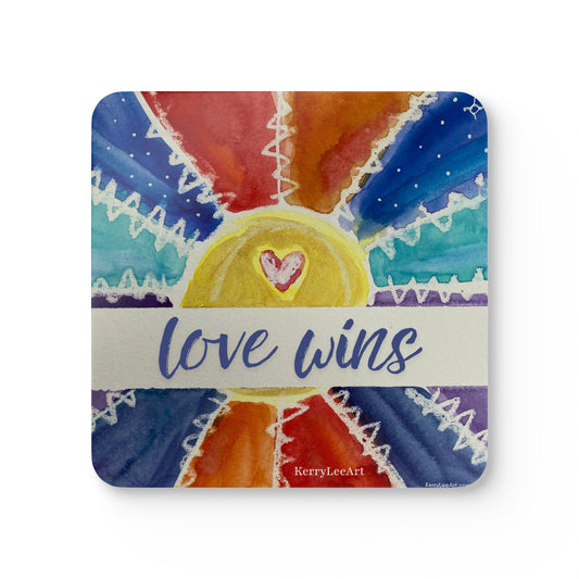 Love Wins - Corkwood Coaster Set