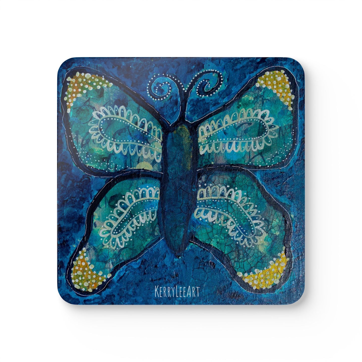 Boho Butterfly - Corkwood Coaster Set