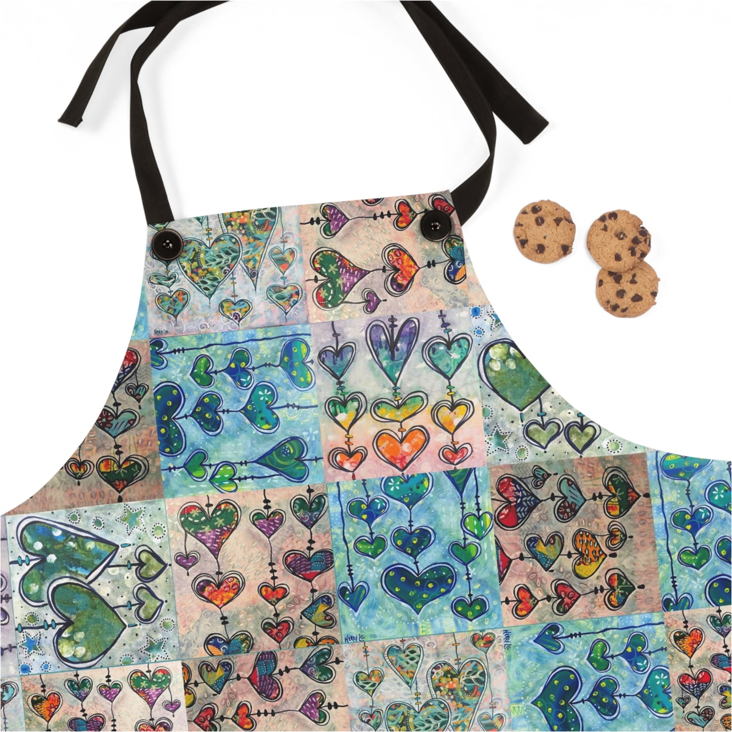Apron: "Patchwork Whimsical Hearts"