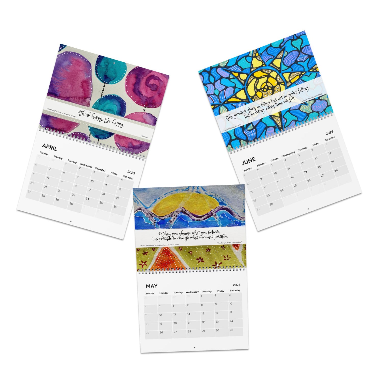 2025 "Reflections" Kerry Lee Art Wall Calendar