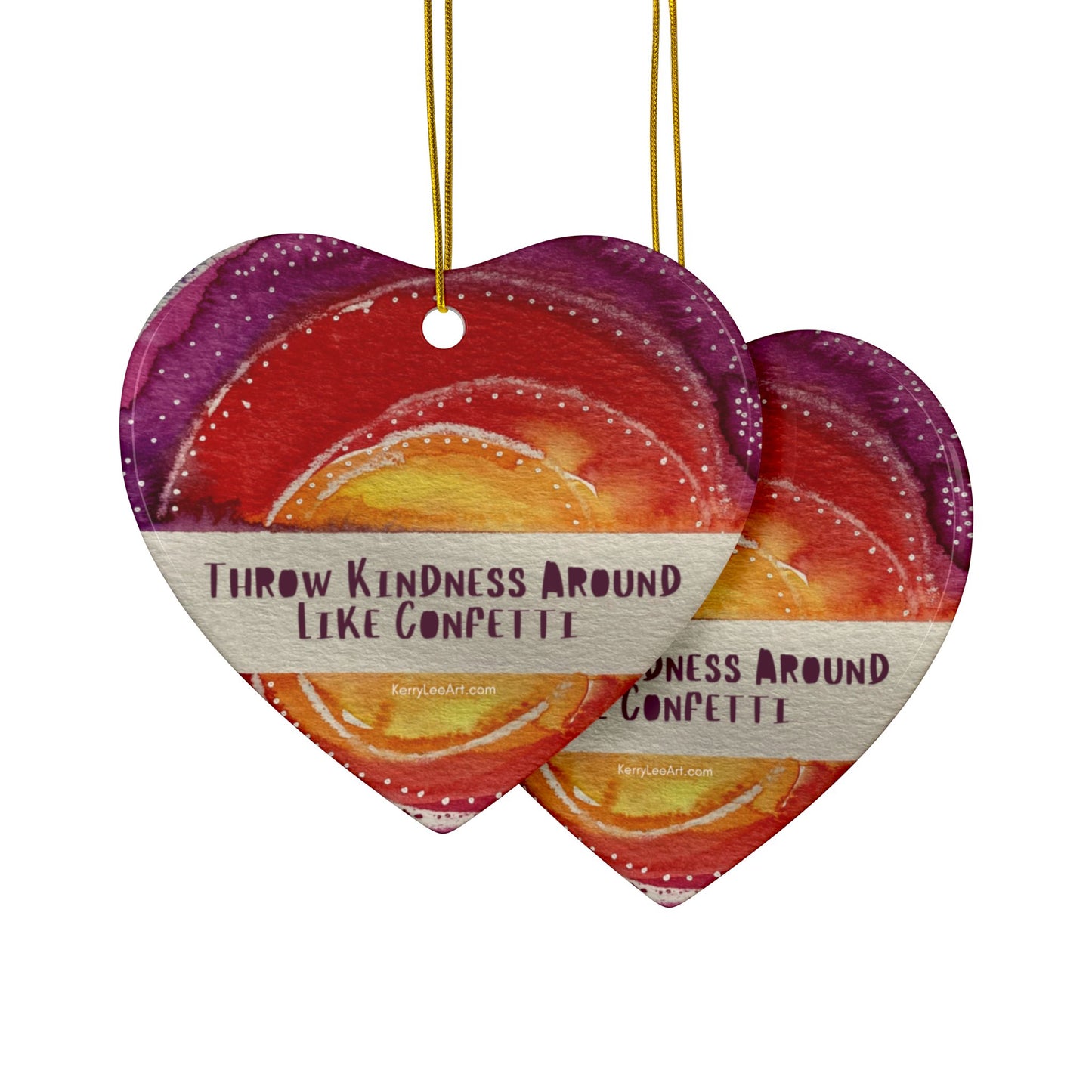 "Throw Kindness Around Like Confetti" Ornament (1 piece, 3pcs, 5pcs or 10pcs)