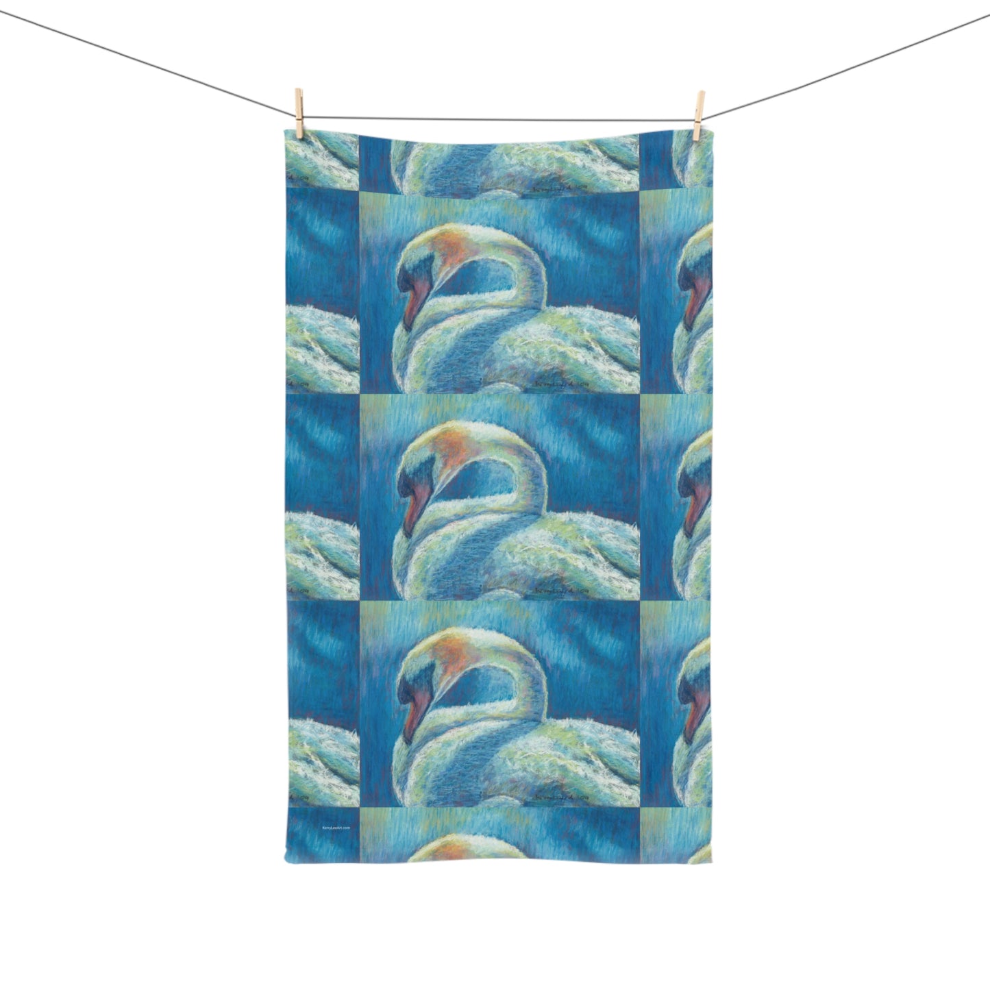 Serenity Swan Hand Towel / Tea Towel