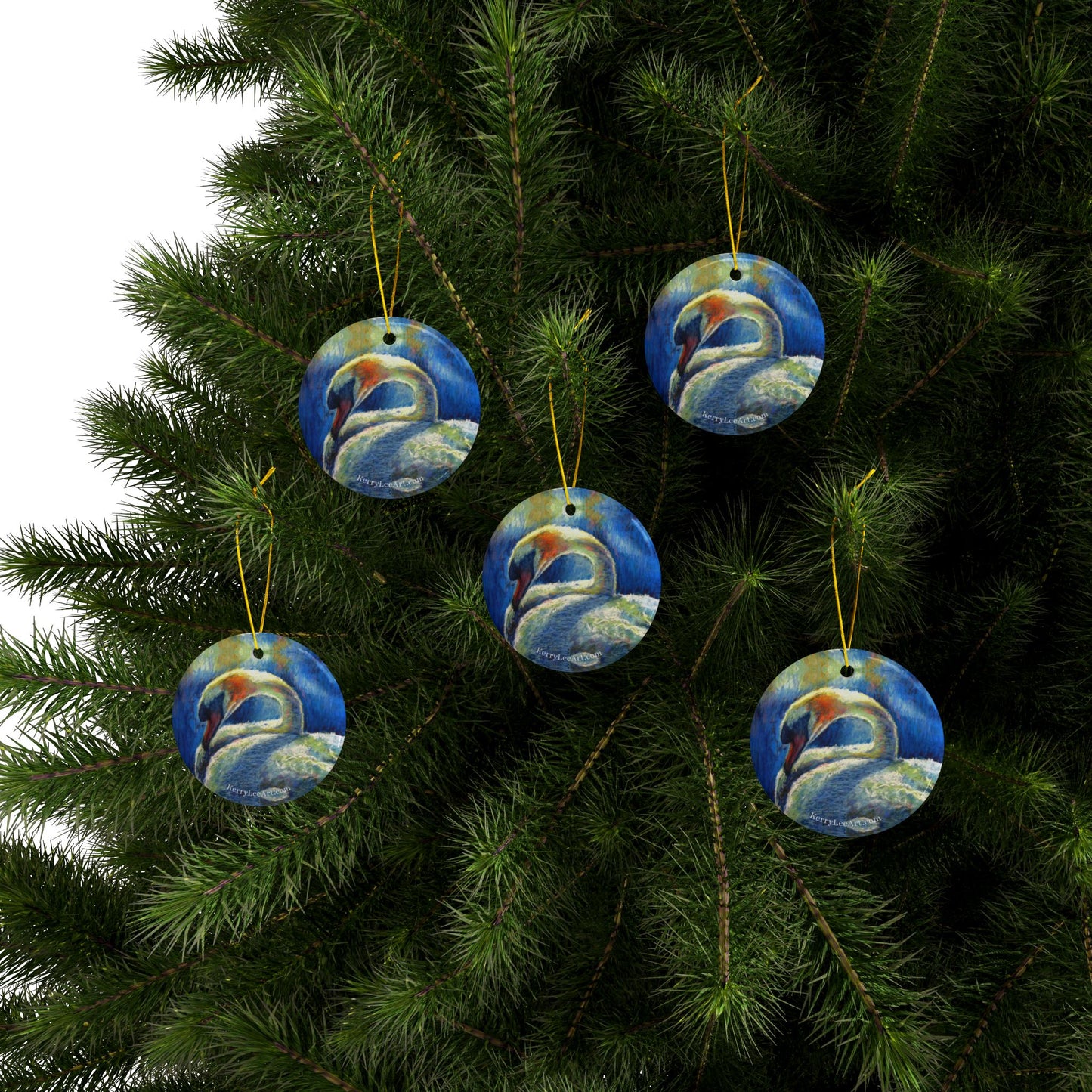 "Serenity Swan" Ornament (Quantities of 1, 3, 5, 10)
