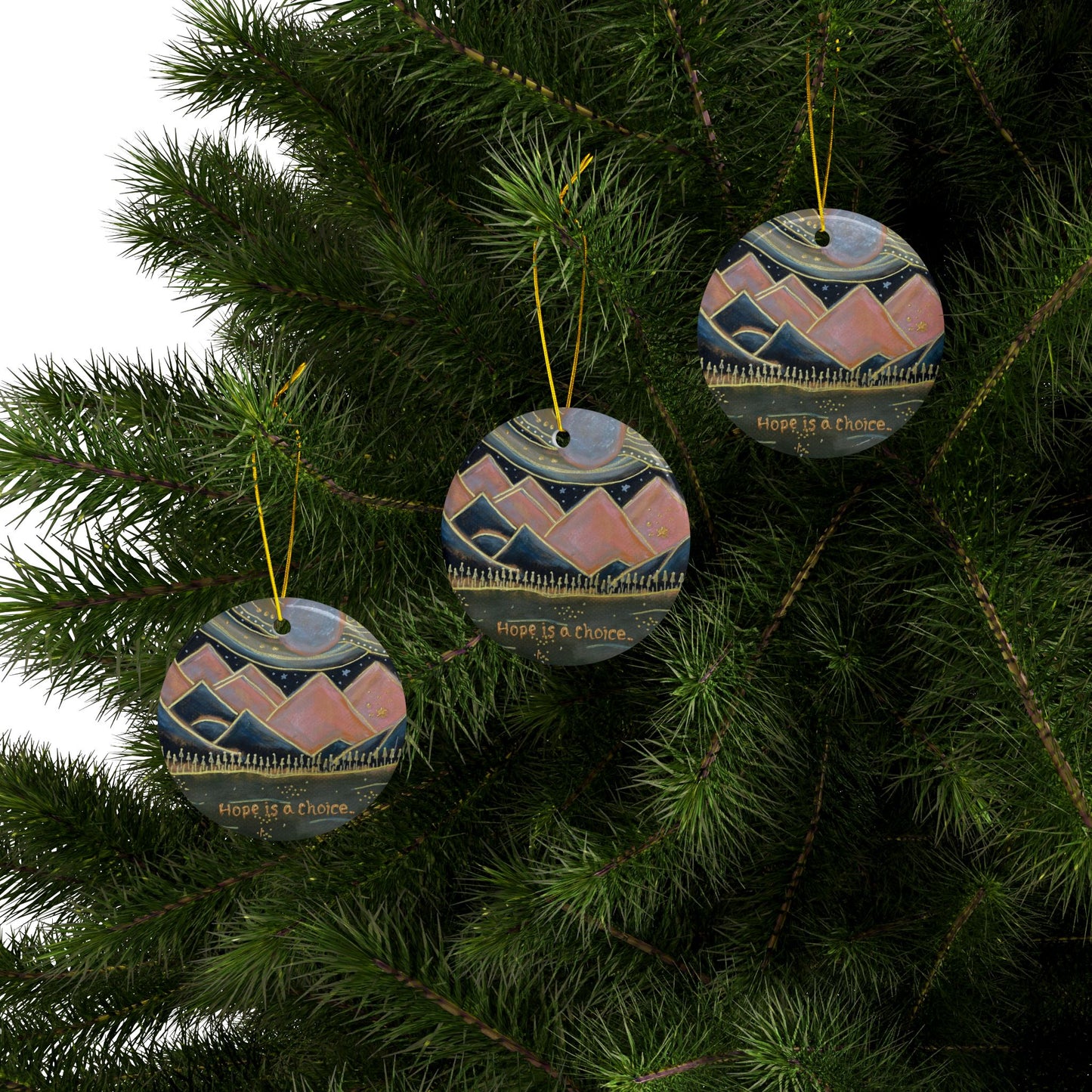 “Hope is a Choice” Ornament (1 piece, 3pcs, 5pcs or 10pcs)