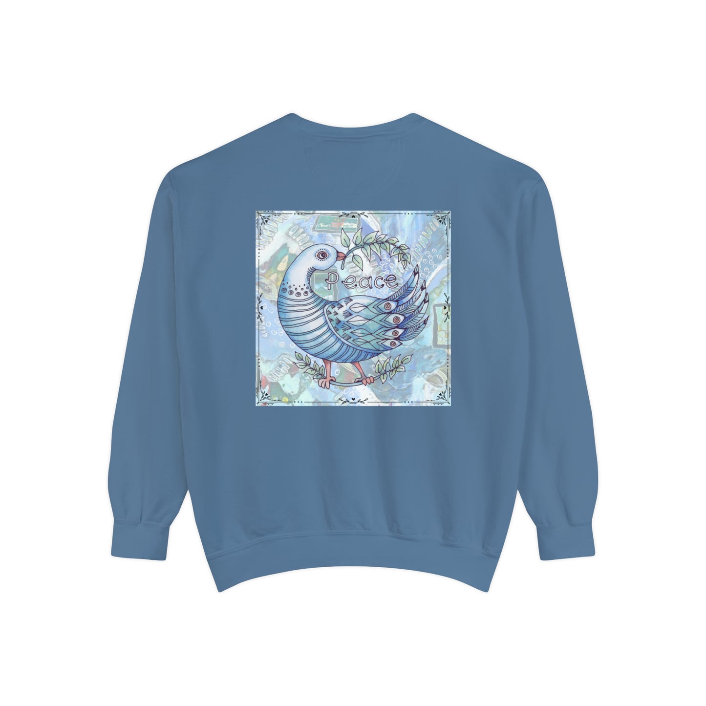 "Peace Dove" Garment-Dyed Sweatshirt