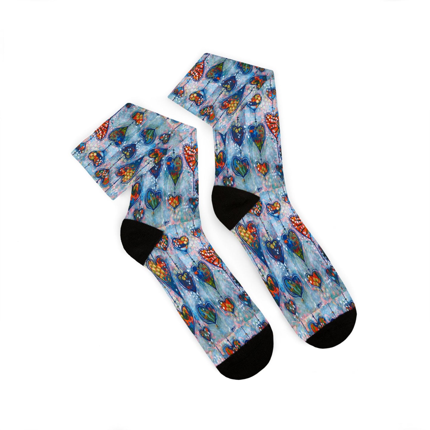 "Festival of Hearts" Unisex Socks