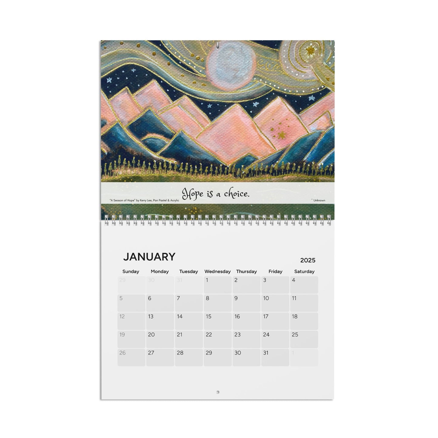 2025 "Reflections" Kerry Lee Art Wall Calendar