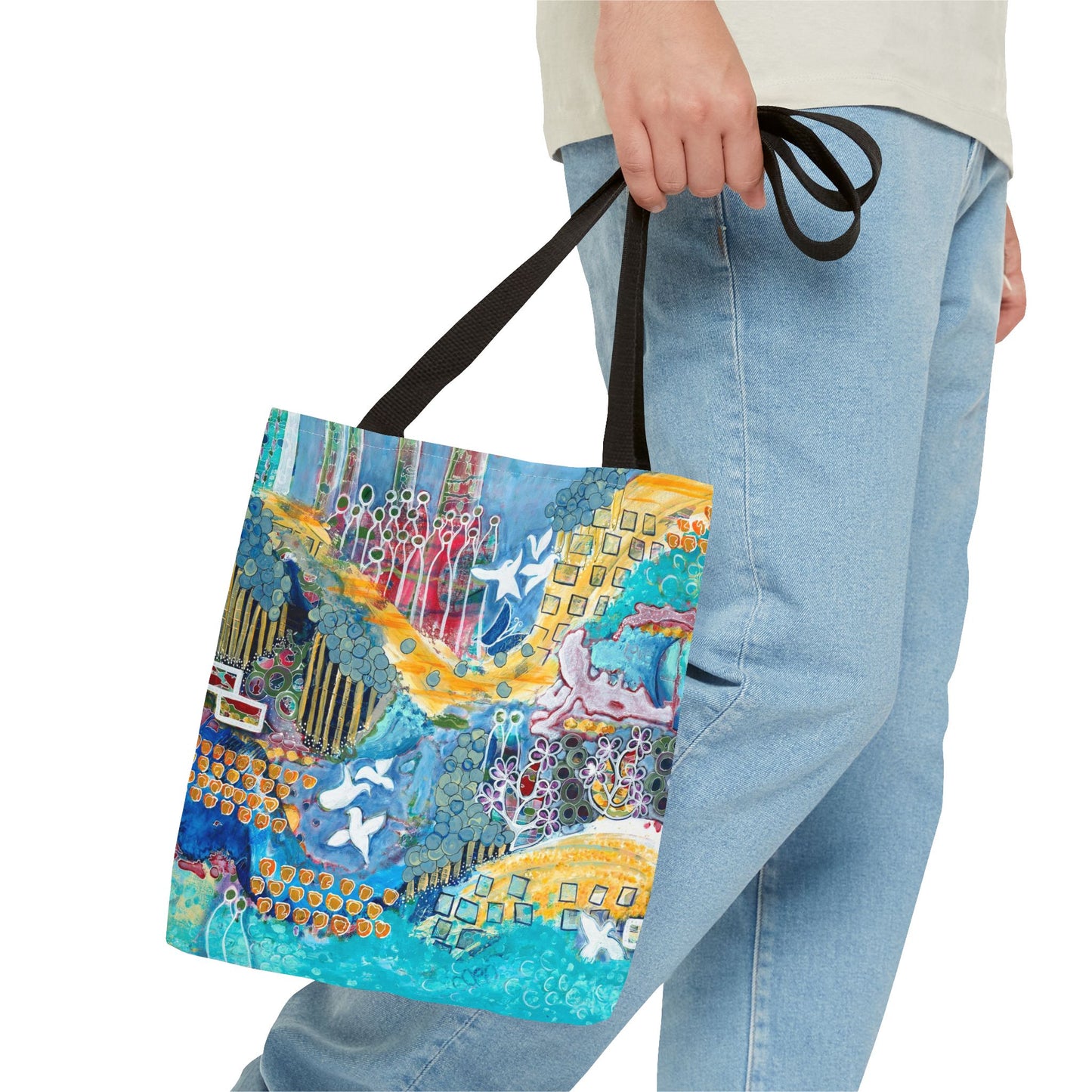 "Sun Sea Sky" Printed Tote Bag