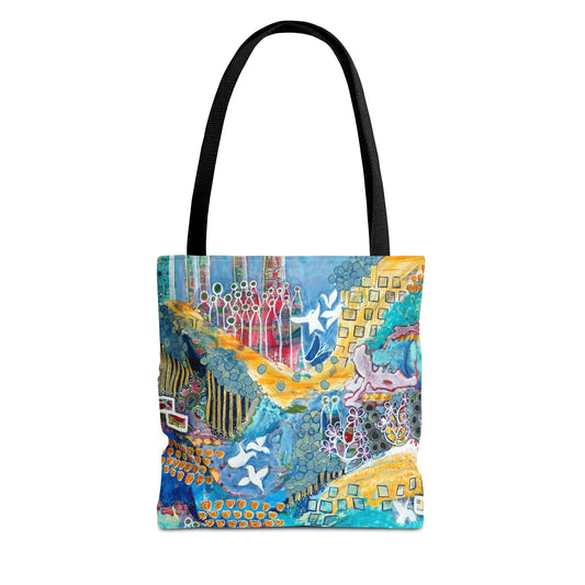 "Sun Sea Sky" Printed Tote Bag