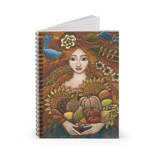 She Harvests Abundance - Spiral Notebook - Ruled Line