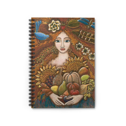 She Harvests Abundance - Spiral Notebook - Ruled Line