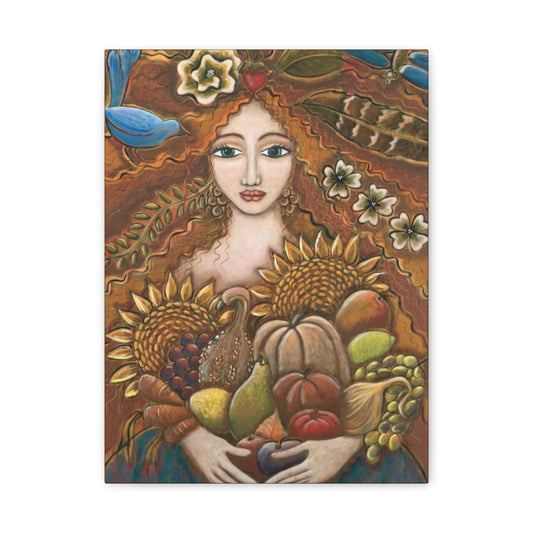 "She Harvests Abundance" Canvas Print (Australia)