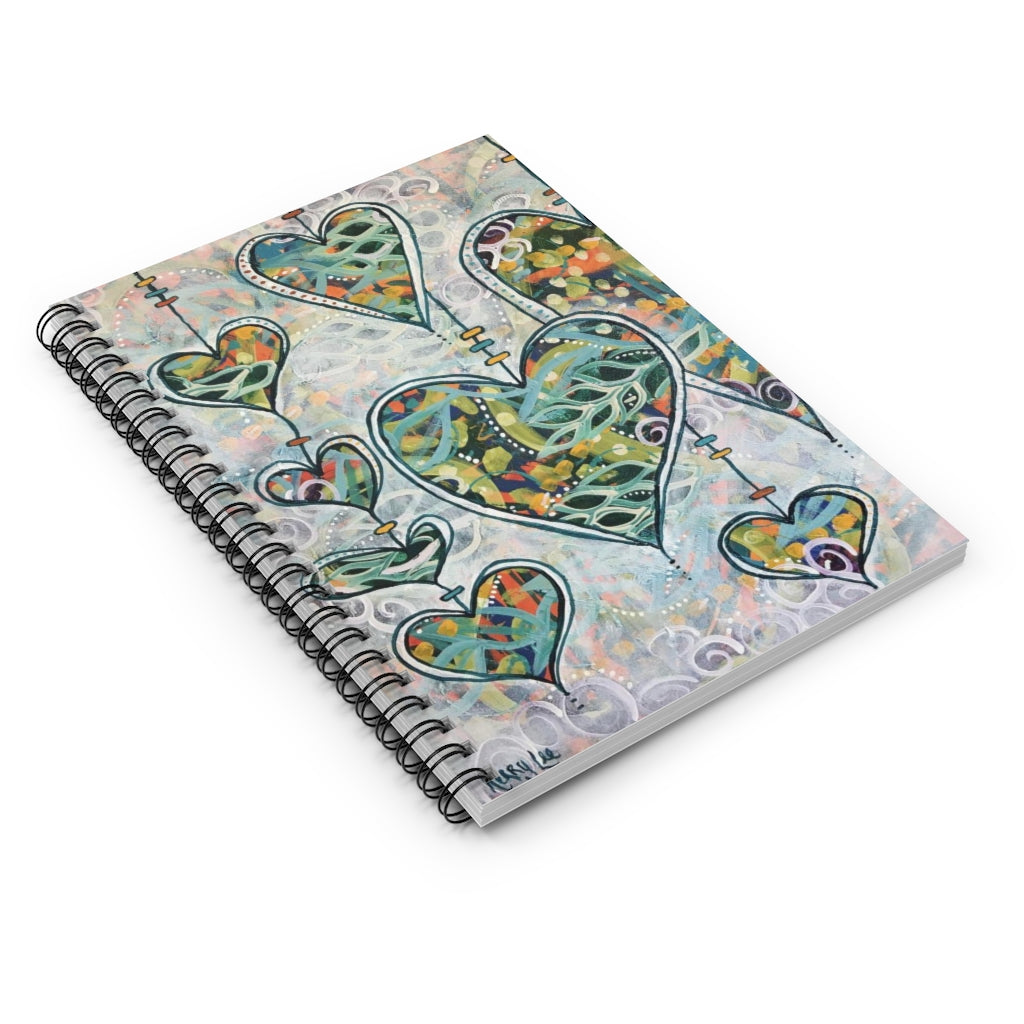 Botanical Hearts - Spiral Notebook - Ruled Line
