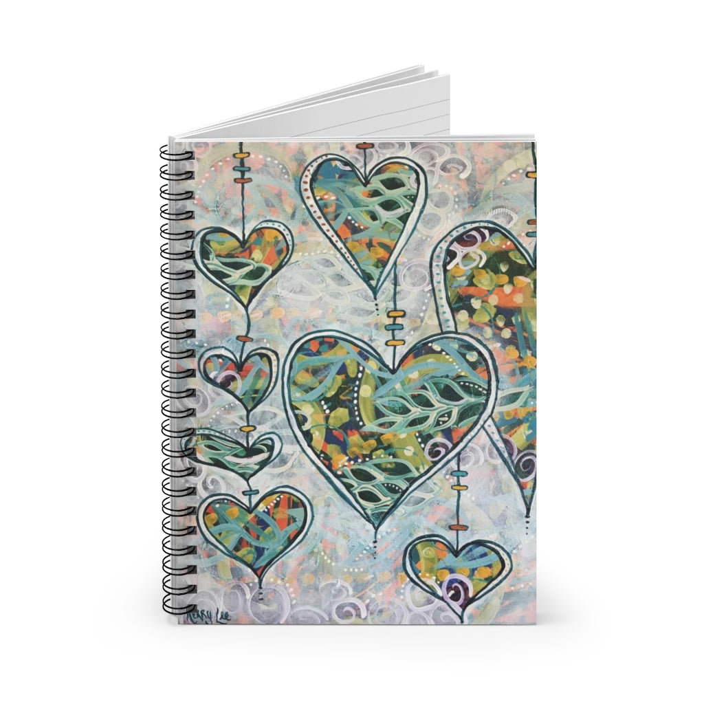 Botanical Hearts - Spiral Notebook - Ruled Line