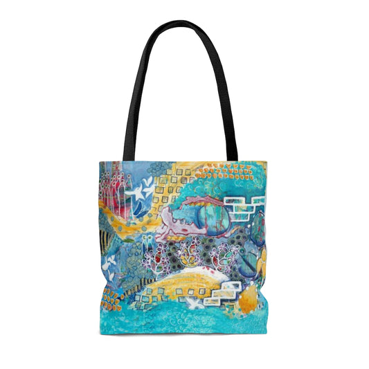 "Sun Sea Sky" Printed Tote Bag