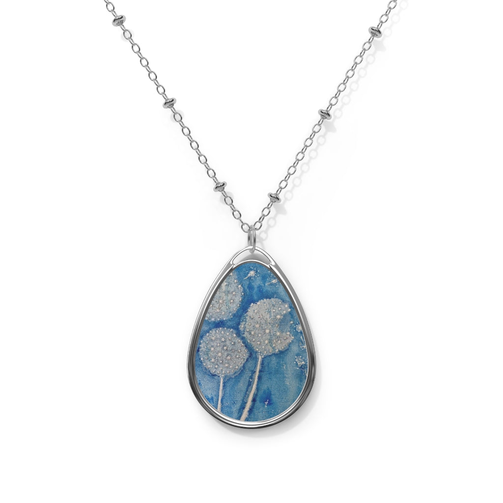 "Dandelion Wishes" -  Teardrop Pendant Necklace